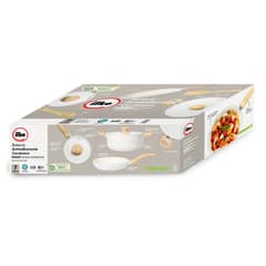 ILKO - Batería de Cocina 7 Piezas Cerámica White Ceramic