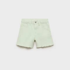 MANGO KIDS - Shorts Vaqueros Bajo Deshilachado Niña