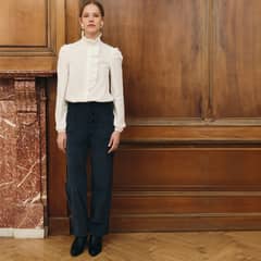 BAYMO - Pantalón Recto Tiro Alto Mujer