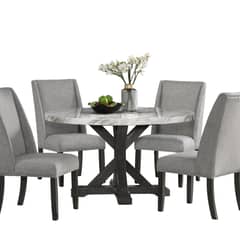 DANIELS - Juego De Comedor Redondo Rodeo 4 Sillas
