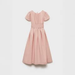 MANGO KIDS - Vestido Lino Abertura Espalda Niña