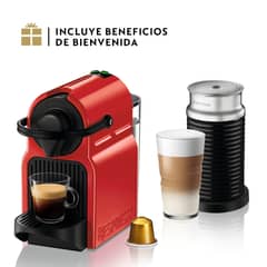 NESPRESSO - Cafetera con Cápsula Inissia C40 y Espumador de Leche