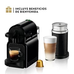 NESPRESSO - Cafetera con Cápsula Inissia C40 y Espumador de Leche