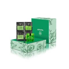 APIVITA - Set Luminosidad y Anti-fatiga Crema Bee Radiant Ligera 50ml + Mascarilla Pepino y Aloe