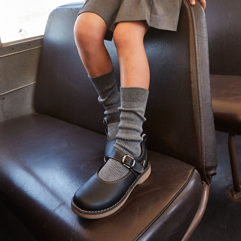 Zapatos Pop Cult Para Niña Y Chica - Negro, Talla 26 EU, Material Cuero, Modelo Anfibio