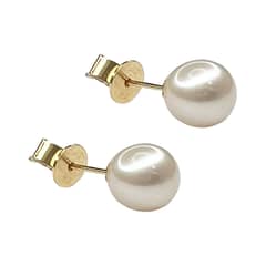 FIGAL ALTA JOYERIA - Aros De Perla 6Mm En Oro 18K Mujer