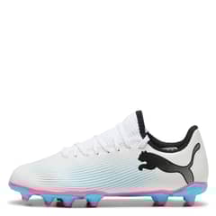 PUMA - Future 7 Play Zapatilla Deportiva Fútbol Unisex Niño Blanco (35.5 a 38)