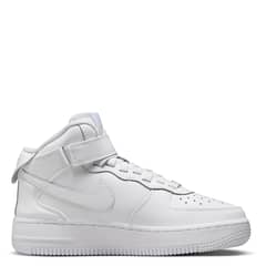 NIKE - Air Force 1 Mid Easyon Zapatilla Urbana Niño Cuero Blanco (34 A 37.5)