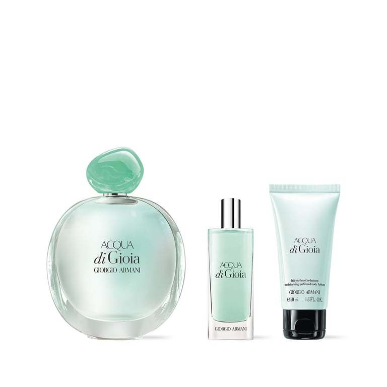 Set Perfume Mujer Acqua di Gioia Eau de Parfum 100ml 15ml Locion Corporal 50ml