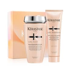 KERASTASE - Set Hidratación Cabello Rizado Curl Manifesto Shampoo 250Ml + Acondicionador 250Ml Kérastase