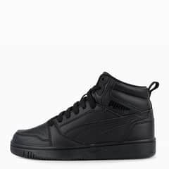 PUMA - Rebound V6 Mid Jr Zapatilla Urbana Niño Negro (35 a 38)