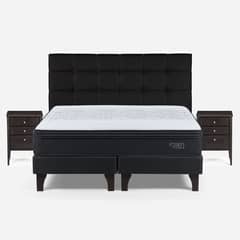 ROSEN - Cama Europea King Tempo Rosen+ Respaldo + 2 Veladores