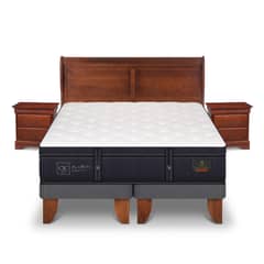 CIC - Cama Europea Grand Premium 2 Plazas Base Dividida 150X200 Cm + Muebles Miro
