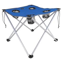 OUTBACK - Mesa Pegable De Camping Con Porta Vasos