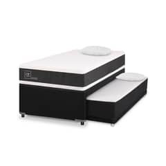 CIC - Cama Nido Ortopedic Black 1.5 Plazas + Almohadas