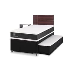 CIC - Cama Nido Ortopedic Black 1.5 Plazas + Mueble Enio