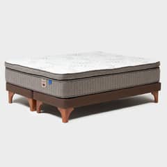FLEX - Cama Europea 2 Plazas Terra Cobre 150 x 200 Cm Base Dividida