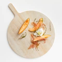 CRATE & BARREL - Tabla Aperitivo Melamina Faux Bois