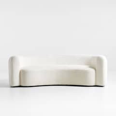 CRATE & BARREL - Sofá Curvo Boucle
