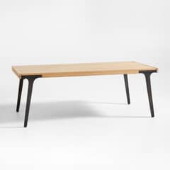 CRATE & BARREL - Mesa De Comedor Lakin Roble Blanco 205 Cm Extensible