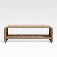 CRATE & BARREL - Mesa de Centro Grotta Exterior Mimbre