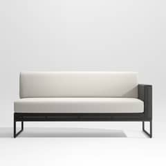 CRATE & BARREL - Seccional Ext Dune Negro Derecho Sofá P1
