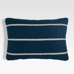CRATE & BARREL - Funda Cojín Azul Rayas Adia