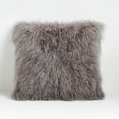 CRATE & BARREL - Funda Cojin Pelliccia Gris 58X58Cm
