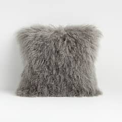 CRATE & BARREL - Funda Cojin Pelliccia Gris 41X41Cm