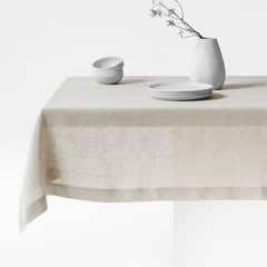 CRATE & BARREL - Mantel Lino Natural Marin