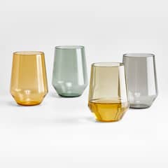 CRATE & BARREL - Copas De Vino Tour Sin Tallo Outdoor