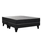 CELTA - Cama Europea 2 Plazas Apolo Black 150 x 190 Cm Base Dividida