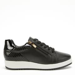 GACEL - Zapato Casual Mujer Cuero Negro