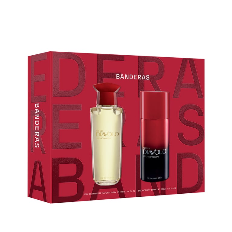 Set Perfume Antonio Banderas Hombre Diavolo EDT 100ML Desodorante 150ML