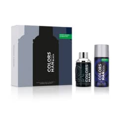 BENETTON - Set Perfume Hombre Colors Black EDT 100ml + Desodorante 150ml