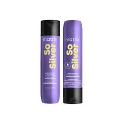 MATRIX - Set Shampoo Violeta Cabello Rubio y Gris 300 ml + Acondicionador Con Pigmentos 300ml So Silver