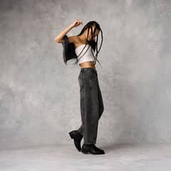 AMERICANINO - Jeans Baggy Tiro Medio Mujer