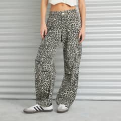 AMERICANINO - Jeans Cargo Tiro Medio Mujer
