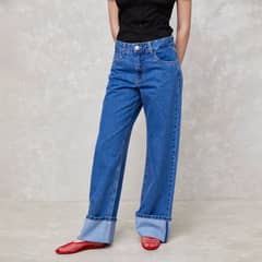 SYBILLA - Jeans Baggy Tiro Medio Mujer