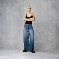 AMERICANINO - Jeans Baggy Tiro Medio Mujer