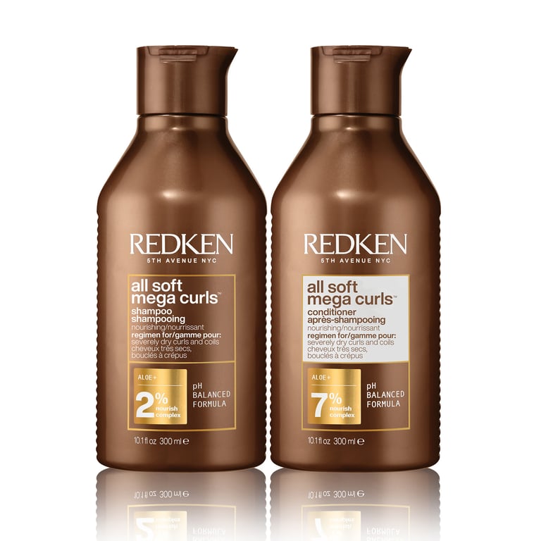 REDKEN - Set Nutrición Cabello Rizado Seco All Soft Mega Curls Shampoo ...