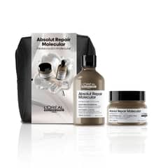 LOREAL PROFESSIONNEL - Set Profesional Reparación De Daño Shampoo 300 ml + Máscara con Enjuague 250 ml Absolut Repair Molecular L´Oréal Professionnel