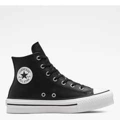 CONVERSE - Chuck Taylor All Star Eva Lift Zapatilla Urbana Niña Cuero Negro (36 a 40)
