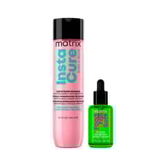MATRIX - Set Shampoo Reparación Cabello Dañado Instacure Build a Bond 300ml + Aceite hidratante Food For Soft 50ml