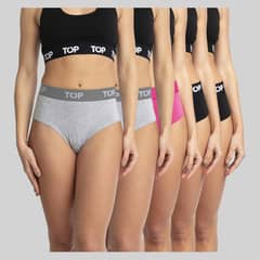 TOP - Pack de 5 Calzones Tiro Alto Mujer