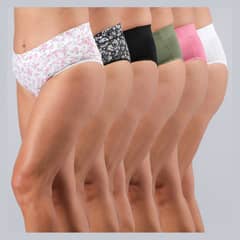 FLORES - Pack de 6 Hikini Algodon Print & Solid Mujer