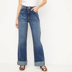 BASEMENT - Jeans Straight Tiro Medio Mujer