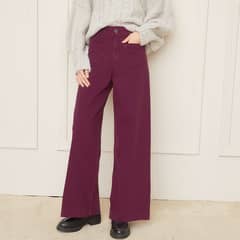 BASEMENT - Jeans Wide Leg Tiro Medio Mujer