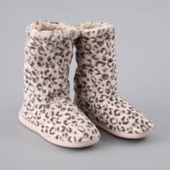 FLORES - Bota Fur Animal Print Mujer