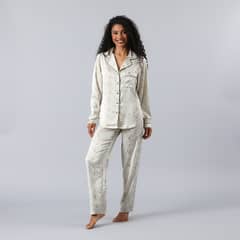 FLORES - Set Camisero + Pantalon Satin Print Mujer